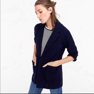 J Crew Sophie Sweater Blazer. Navy Blue. Medium.